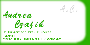 andrea czafik business card